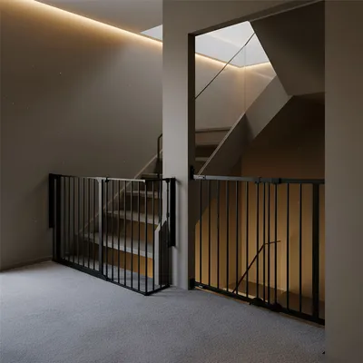 Safetots Barrière de Sécurité Escalier Multi-Panneaux Noir