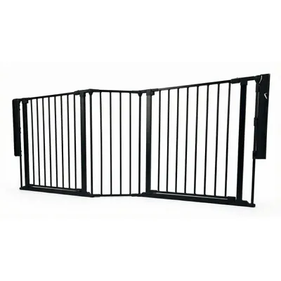 Safetots Barrière Multi-Panneaux 2 Portillons Noir 194 cm