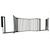 Safetots Barrière Multi-Panneaux 2 Portillons Noir 370 cm