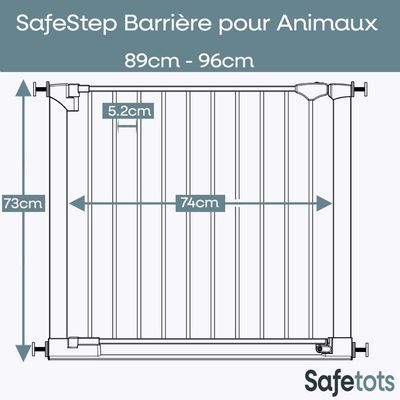 Bettacare Barrière SafeStep Seuil Extra Bas 74 cm Noir