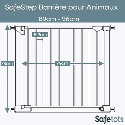 Bettacare Barrière SafeStep Seuil Extra Bas 74 cm Noir