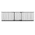Safetots Barrière Elite à Fixation Par Pression 271–280 cm Noir Mat