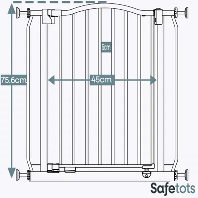 Safetots Barrière Supérieure Courbée 271–280 cm Noir Mat