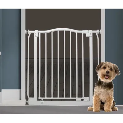 Bettacare Barrière Pour Animaux Courbée 107–116 cm Blanc Mat