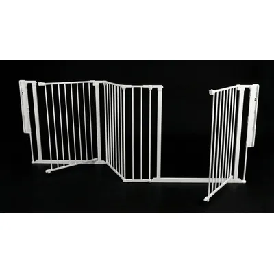 Safetots Barrière Multi-Panneaux 2 Portillons Blanc 259 cm
