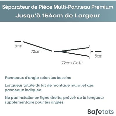 Safetots Séparateur Multi-panneau Premium 70 cm Blanc