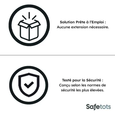 Safetots Barrière de Sécurité à Pression Gris Ardoise 75-82 cm