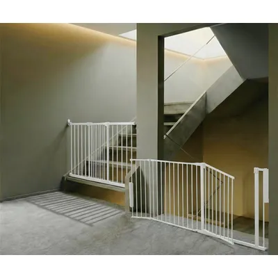 Safetots Barrière de Sécurité Escalier Multi-Panneaux Noir