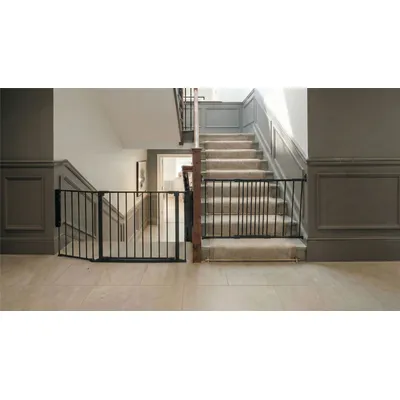 Safetots Barrière Sécurité Enfant Escalier Noir Multi-Panneaux 67-105,5 cm