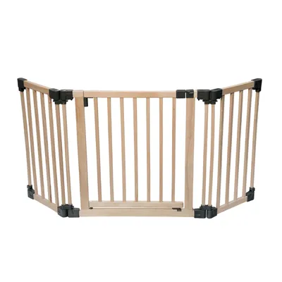 Safetots Barrière Multi-panneau En Bois Avec Porte 256 cm x 76 cm Safetots Barrière Multi-panneau En Bois Avec Porte 256 cm x 76 cm