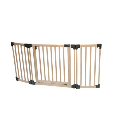 Safetots Barrière Multi-panneaux Bois avec Porte 176x76 cm