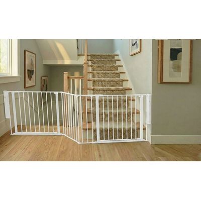 Safetots Barrière Escalier Multi-Panneaux 2 Portillons 187cm Blanc