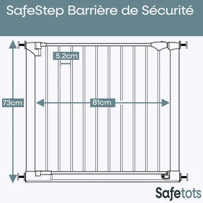 Safetots Barrière Sécurité Barre de Seuil Extra Basse Blanc