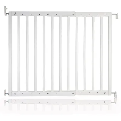 Safetots Barrière de Sécurité en Bois, 63,5 cm - 105,5 cm, Gris