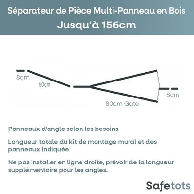 Safetots Séparateur Multi-panneaux Bois 156x76 cm