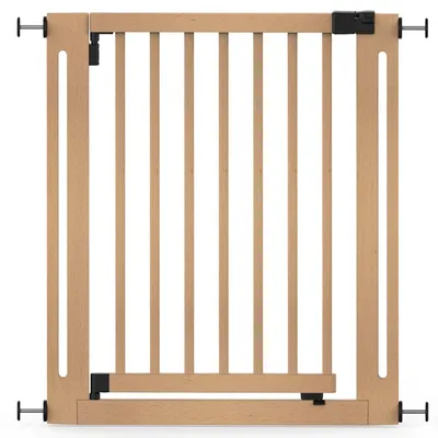 Safetots Barrière Élégante Bois Naturel 73cm, 125cm-133cm