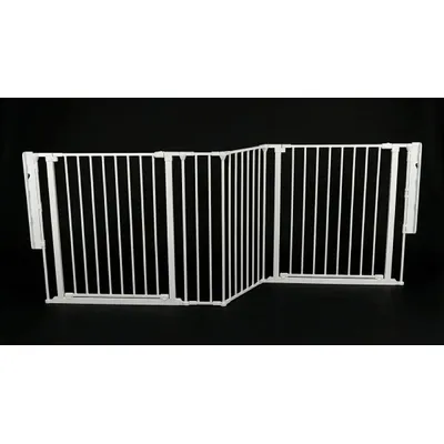 Safetots Barrière Multi-Panneaux 2 Portillons 220 cm Blanc
