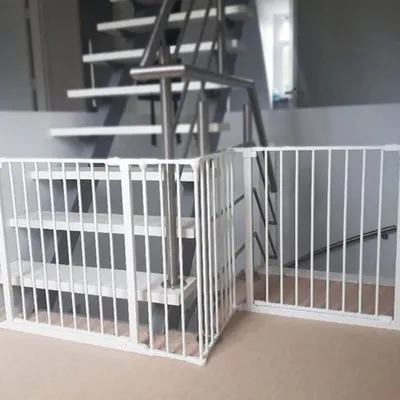 Safetots Barrière Multi-Panneaux 2 Portillons 220 cm Blanc