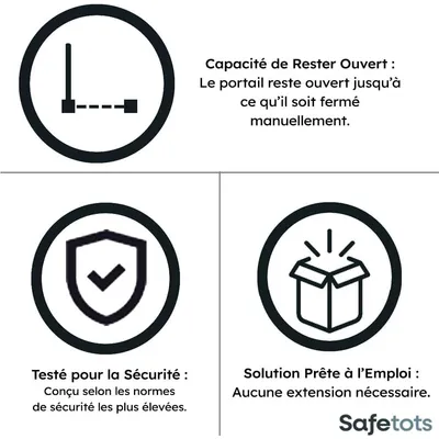 Safetots Barrière Extra Haute 100 cm blanc mat