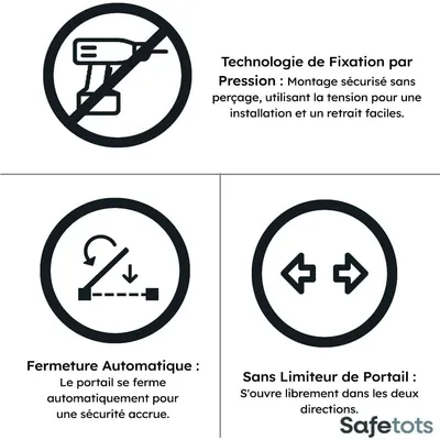 Safetots Barrière Extra Haute 100 cm blanc mat