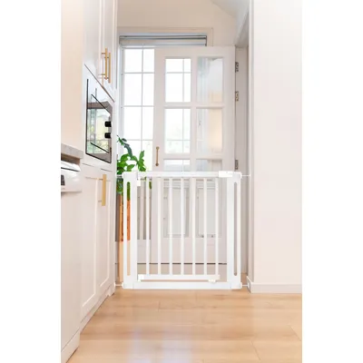 Safetots Barrière Élegance Bois Blanc, Réglable 105–113cm