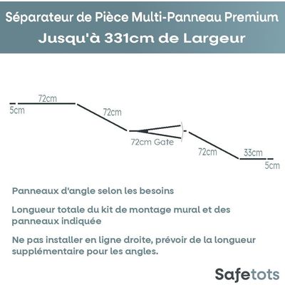 Safetots Séparateur Multi-panneaux Premium 70 cm Gris