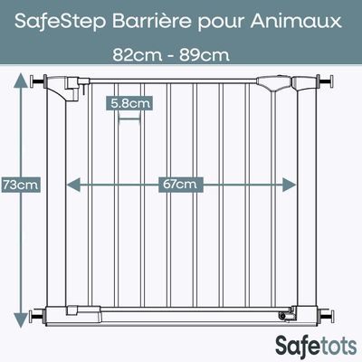 Bettacare Barrière SafeStep Avec Barre De Seuil Extra Basse - Noir