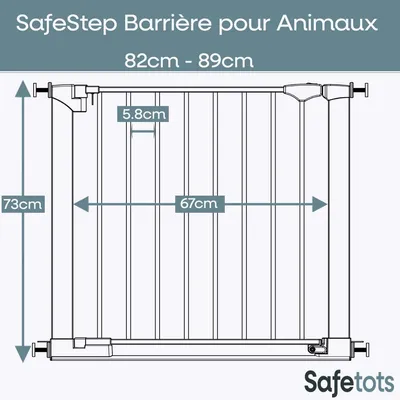 Bettacare Barrière SafeStep Avec Barre De Seuil Extra Basse - Noir