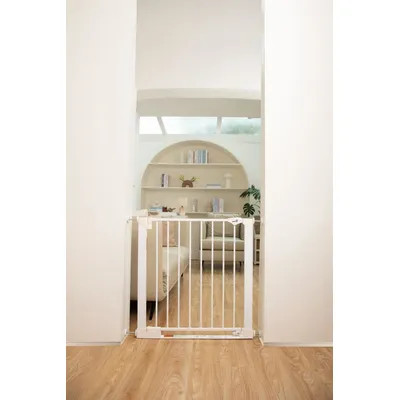 Safetots Barrière Sécurité Barre de Seuil Extra Basse 75–82 cm Blanc