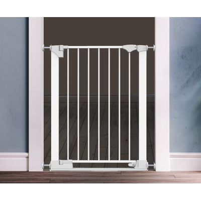 Safetots Barrière Sécurité Barre de Seuil Extra Basse 75–82 cm Blanc