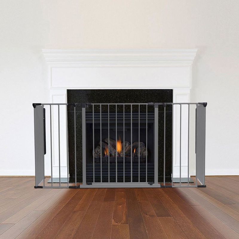 Safetots Pare‑feu Multi‑panneaux 71 x 138 cm, 70 cm de hauteur, Gris