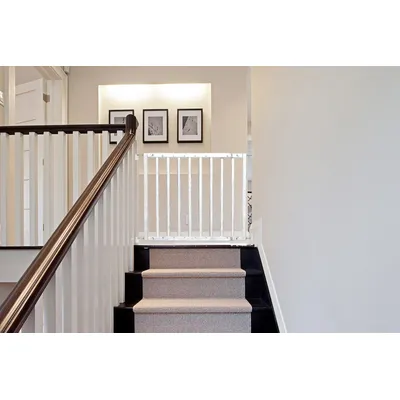 Safetots Barrière Haut d'Escalier Bois 63,5–105,5 cm Blanc