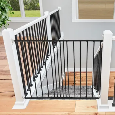 Safetots Barrière Haut Escalier Metal 62,5-106,8 cm Noir