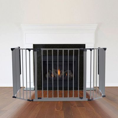 Safetots Pare‑feu Multi‑panneaux 71 x 138 cm, 70 cm de hauteur, Gris