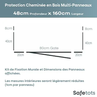 Safetots Pare-feu Bois Multi-panneaux 48 x 120 x 76 cm Safetots Pare-feu Bois Multi-panneaux 48 x 120 x 76 cm