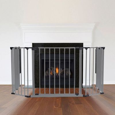 Safetots Pare‑feu Multi‑panneaux 71 x 138 cm, 70 cm de hauteur, Gris