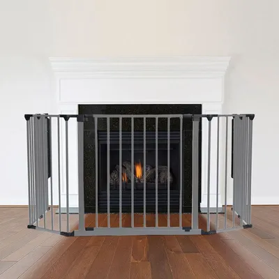 Safetots Pare‑feu Multi‑panneaux 71 x 138 cm, 70 cm de hauteur, Gris