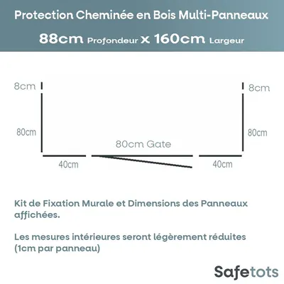 Safetots Pare-feu Bois Multi-panneaux 88 x 160 x 76 cm Safetots Pare-feu Bois Multi-panneaux 88 x 160 x 76 cm