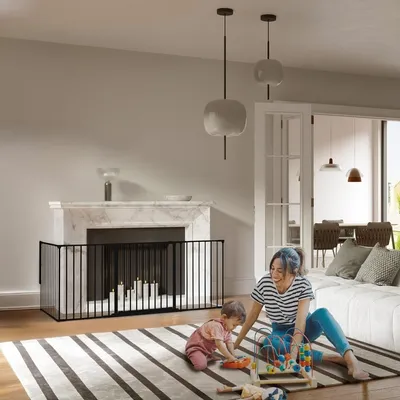 Safetots Garde-feu Multi-panneaux 88x104x70 cm Noir