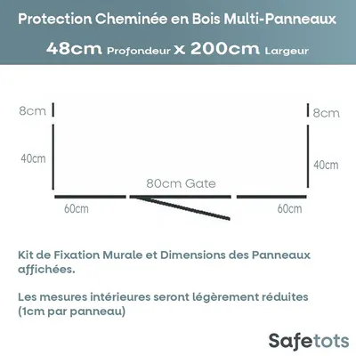 Safetots Pare-feu Bois Multi-panneaux 48 x 200 x 76 cm Naturel Safetots Pare-feu Bois Multi-panneaux 48 x 200 x 76 cm Naturel