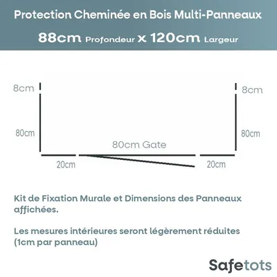 Safetots Pare-feu Bois Multi-panneaux 88 x 120 x 76 cm Safetots Pare-feu Bois Multi-panneaux 88 x 120 x 76 cm