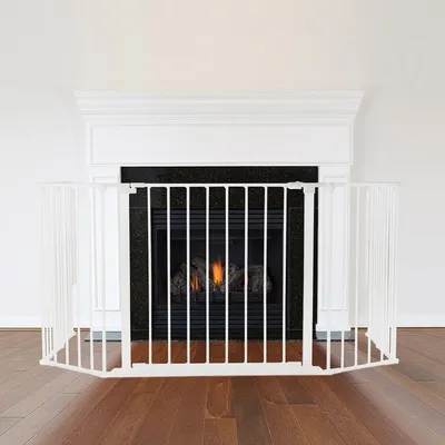 Safetots Pare‑feu Multi‑panneaux 71 x 138 cm, 70 cm de hauteur, Gris