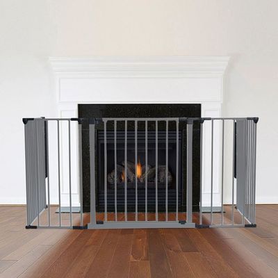 Safetots Pare‑feu Multi‑panneaux 71 x 138 cm, 70 cm de hauteur, Gris