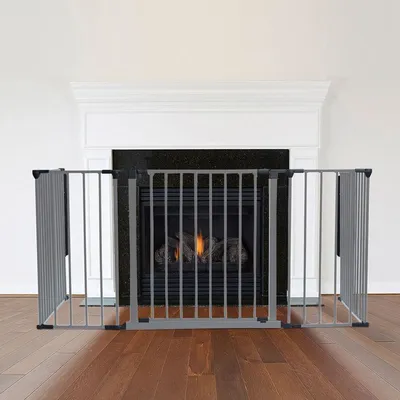 Safetots Pare-feu Multi-panneaux 77 cm x 138 cm, 70 cm hauteur, gris