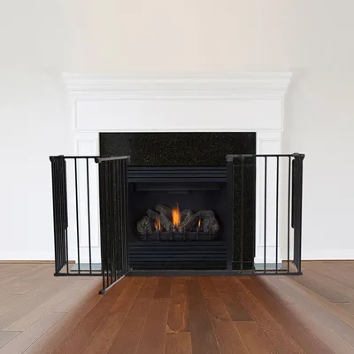 Safetots Pare-feu Multi-panneaux 70cm H 38cm P 138cm L, Noir