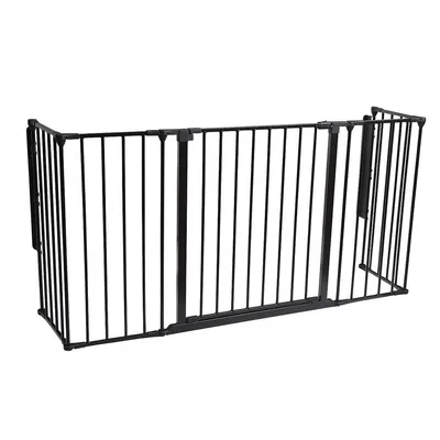 Safetots Pare-feu Multi-panneaux 70cm H 38cm P 138cm L, Noir