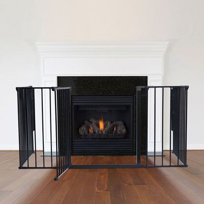 Safetots Garde-feu Multi-panneaux 77 x 138 x 70 cm Noir