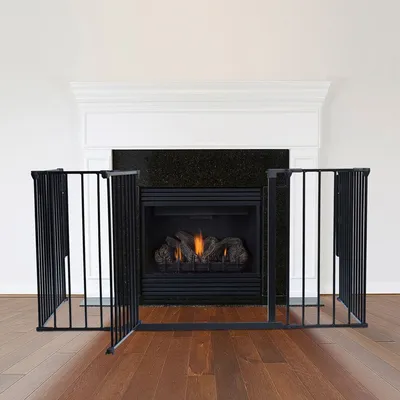 Safetots Garde-feu Multi-panneaux 77 x 138 x 70 cm Noir