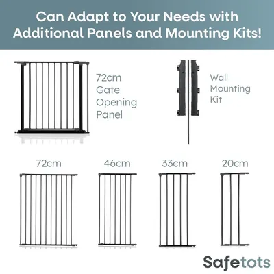 Safetots Garde-feu Multi-panneaux 62 x 104 x 70 cm Noir