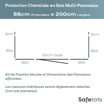 Safetots Pare-feu Multi-panneaux Bois 88 x 200 x 76 cm Safetots Pare-feu Multi-panneaux Bois 88 x 200 x 76 cm